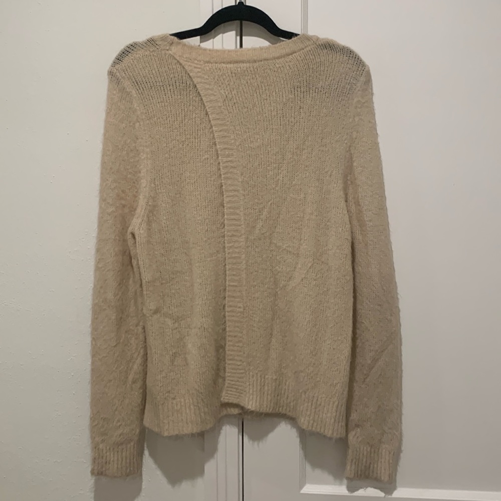 Cream Open Back Sweater